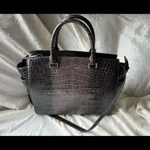 Michael Kors Large Selma Crocodile Satchel